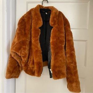 Free People Faux Fur Bomber